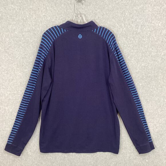 Tasc Performance MOSO Tech Shirt Size XL 1/4 Zip LS Bamboo Stripe UPF 50+ - Picture 5 of 13